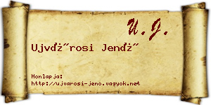 Ujvárosi Jenő névjegykártya